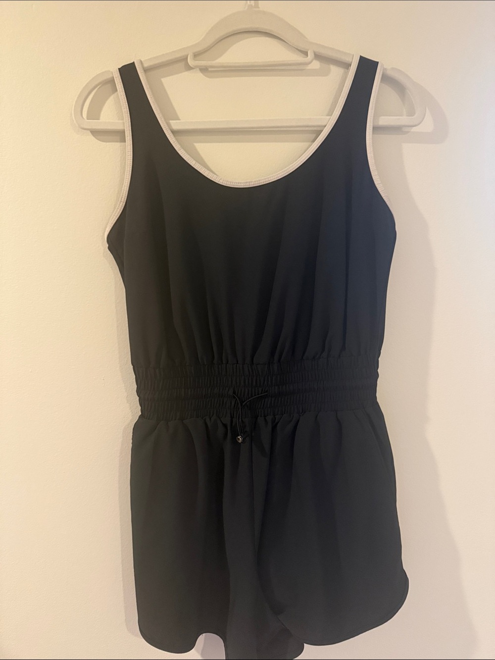 Abercrombie & Fitch Black Romper with White Trim